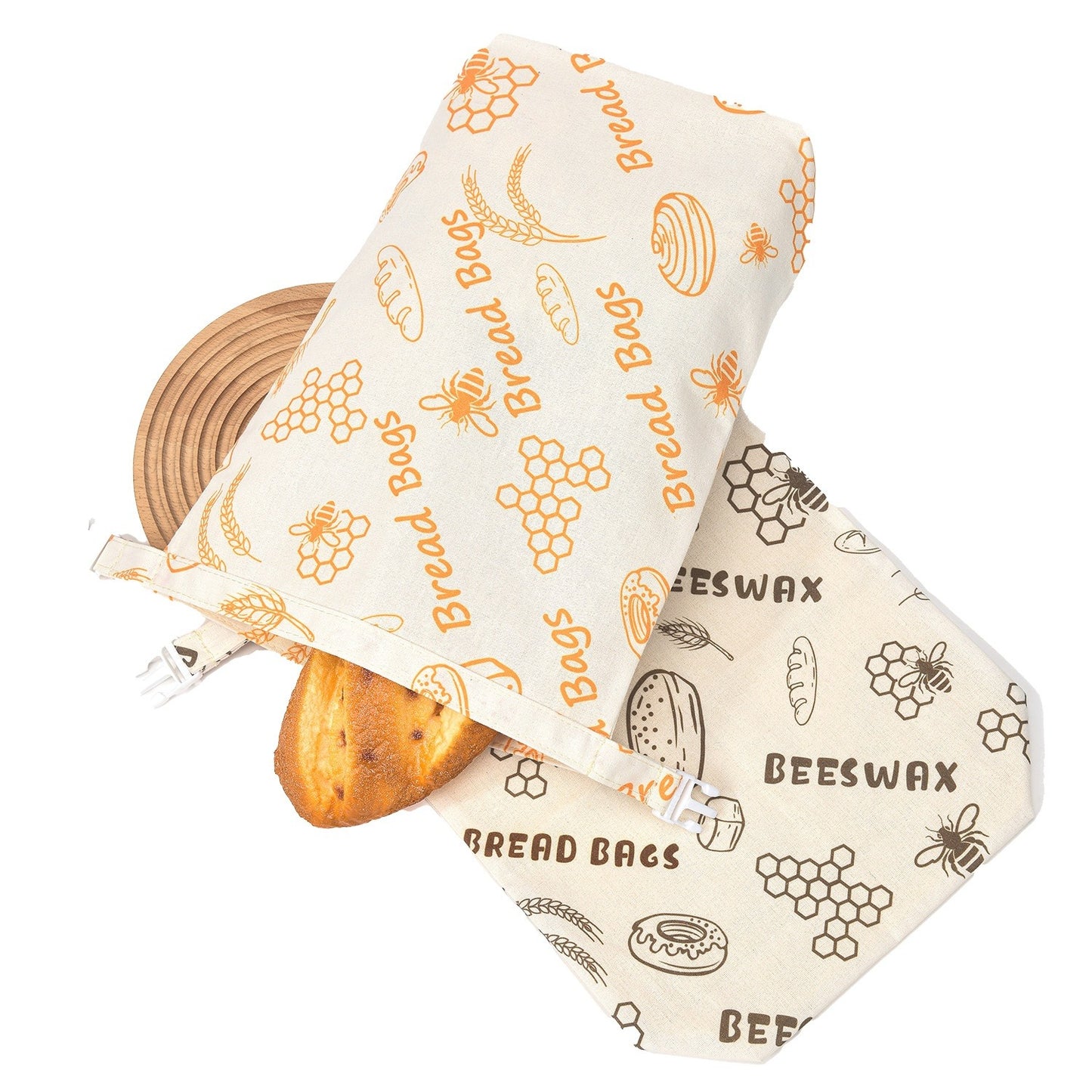 Sac à pain en coton et lin